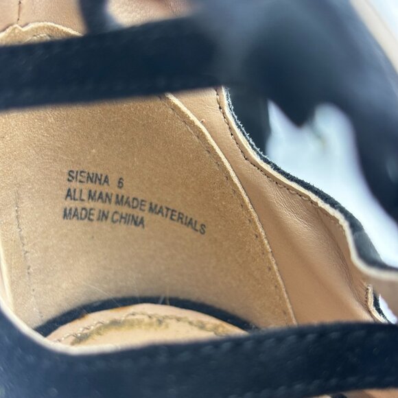 Charlotte Russe Sienna Black Lace Up Suede Heels Sandals Dress Evening Party 6 - Picture 4 of 8